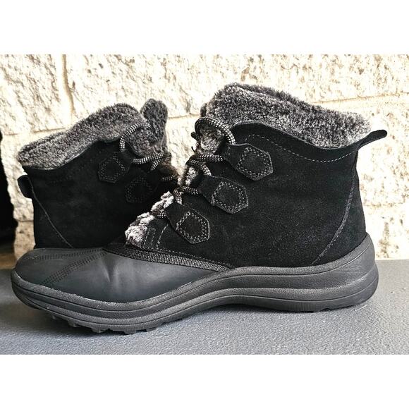 BARETRAPS Augustina Cold Weather Fur Lined Black Boots Women's Sz 8.5 - Picture 1 of 8
